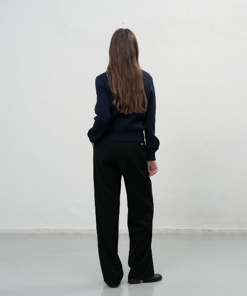 GENERAL IDEA（ジェネラルアイデア）の「wool cable v-neck pullover ウールVネックケーブルニットプルオーバー（ニット/セーター・レディース・ブラウン/グレー/ブラック/ネイビー・M/S/L）」の18枚目の写真