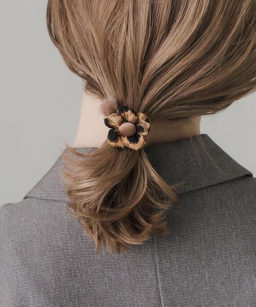 セール】レオパードフラワーヘアポニー（ヘアゴム）｜SMELLY（スメリー