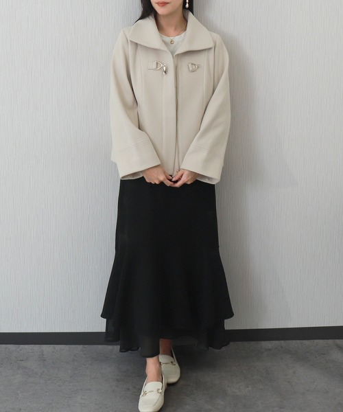 libelle more（リベル モア）の「ビット付きファーショートコート（その他アウター・レディース・アイボリー/ピンク/グレー/ブラック/ベージュ・M/L）」の19枚目の写真