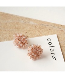 【colore】ふんわりビーズの一粒ピアス(MA)