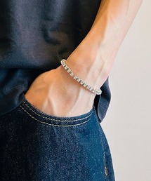 BEATJIVE（ビートジャイブ）の「CZダイヤ 3mm 4mm テニス チェーン ブレスレット シルバー（ブレスレット）」