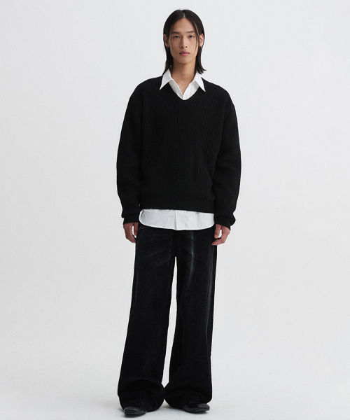 DNSR(ディーエヌエスアール)の「レガシー コーデュロイ ワイドパンツ ブラック(その他パンツ・メンズ・その他・SMALL/MEDIUM/LARGE/X-LARGE)」の2枚目の写真