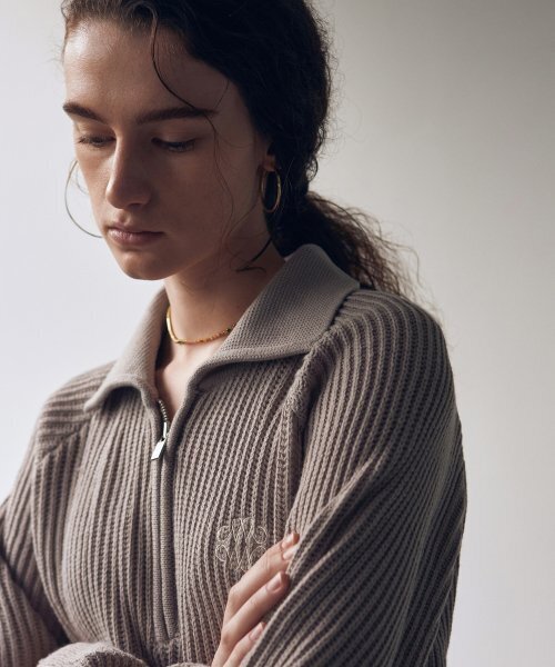 NICK&NICOLE(ニックアンドニコール)の「NICOLE HALF ZIP UP KNIT_MOCHA(ニット/セーター・レディース・その他・FREE)」の2枚目の写真