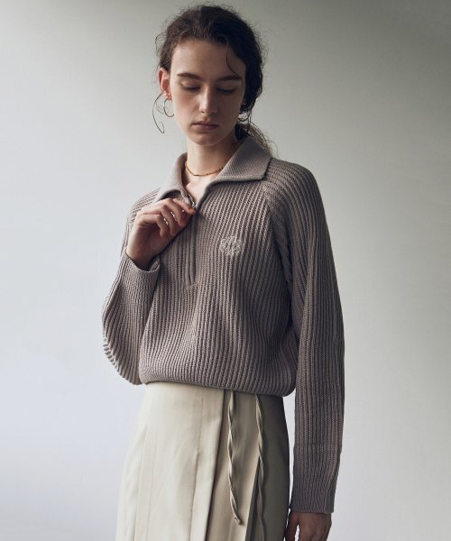 NICK&NICOLE(ニックアンドニコール)の「NICOLE HALF ZIP UP KNIT_MOCHA(ニット/セーター・レディース・その他・FREE)」の3枚目の写真