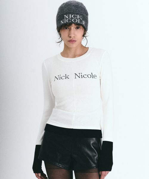 NICK&NICOLE(ニックアンドニコール)の「LAYERED PINTUCK LONG SLEEVE TOP_IVORY(Tシャツ/カットソー・レディース・その他・FREE)」の1枚目の写真