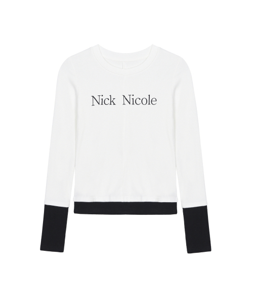 NICK&NICOLE(ニックアンドニコール)の「LAYERED PINTUCK LONG SLEEVE TOP_IVORY(Tシャツ/カットソー・レディース・その他・FREE)」の4枚目の写真