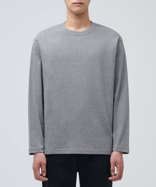 ベーシック長袖Tシャツ [メランジグレー]（Tシャツ/カットソー
