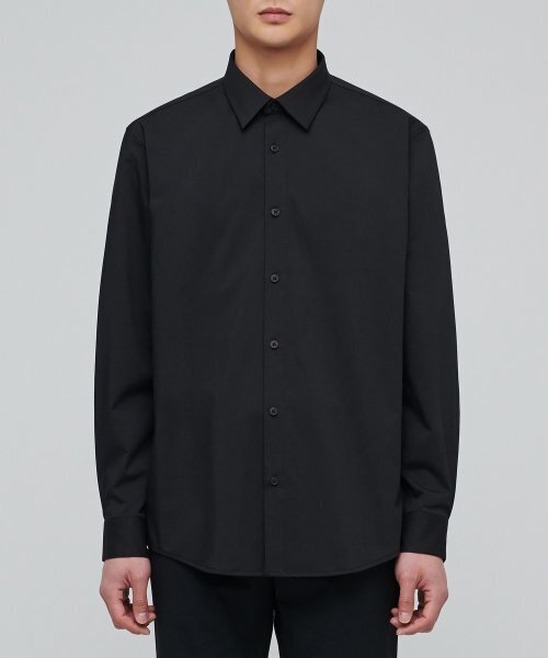 MUSINSA STANDARD（ムシンサスタンダード）の「しわのないドレスシャツ[ブラック]（ビジネスシャツ・メンズ・その他・SMALL/MEDIUM/LARGE/X-LARGE/XX-LARGE）」の6枚目の写真