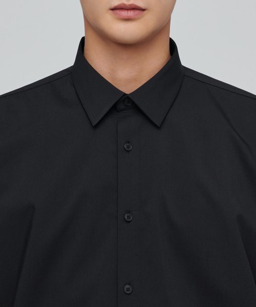 MUSINSA STANDARD（ムシンサスタンダード）の「しわのないドレスシャツ[ブラック]（ビジネスシャツ・メンズ・その他・SMALL/MEDIUM/LARGE/X-LARGE/XX-LARGE）」の8枚目の写真