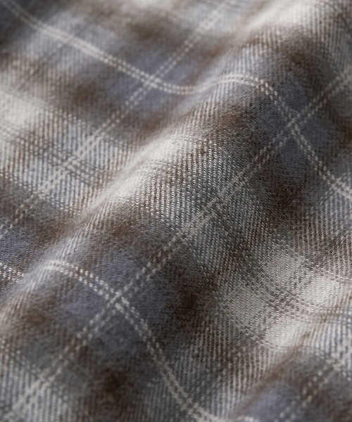 TOFFEE(トフィー)の「オンブレチェックシャツ(グレイッシュブルー)(シャツ/ブラウス・メンズ・その他・MEDIUM/LARGE/X-LARGE)」の7枚目の写真
