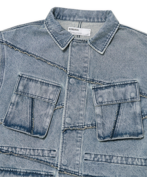 NOMANUAL(NOMANUAL)の「R.C DENIM BDU JACKET - WASHED BLUE(デニムジャケット・レディース・その他・SMALL/MEDIUM/LARGE)」の5枚目の写真