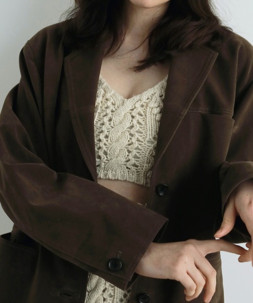 anuke/アンヌーク] エコスエード ジャケット（テーラードジャケット