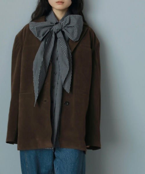 anuke/アンヌーク] エコスエード ジャケット（テーラードジャケット