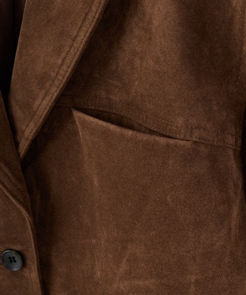 ブラウン ジャケット サイズ38 アンヌーク anuke/アンヌーク] エコスエード ジャケット（テーラードジャケット