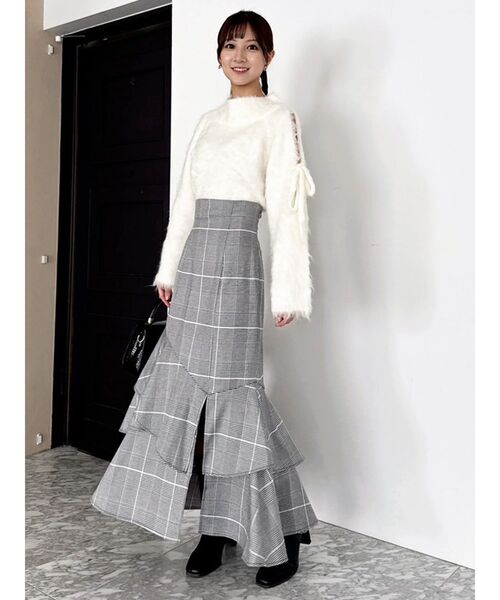 バックレースアップアシメマーメイドスカート（スカート）｜dazzlin