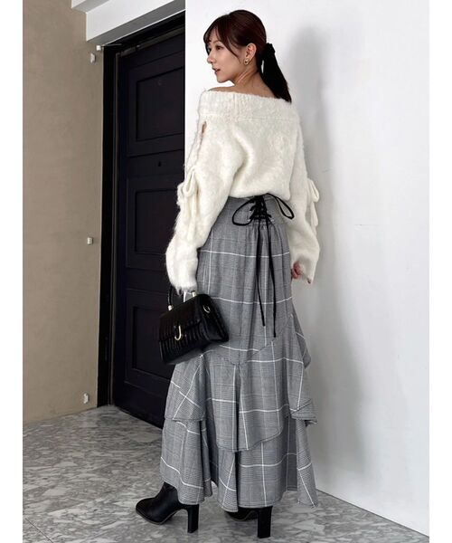 dazzlin（ダズリン）の「バックレースアップアシメマーメイドスカート（スカート・レディース・その他1/ブラック/インディゴブルー/その他・SMALL/MEDIUM）」の9枚目の写真