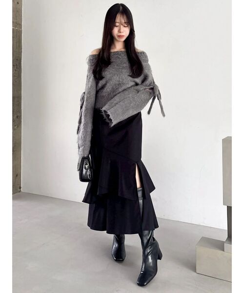 dazzlin（ダズリン）の「バックレースアップアシメマーメイドスカート（スカート・レディース・その他1/ブラック/インディゴブルー/その他・SMALL/MEDIUM）」の10枚目の写真