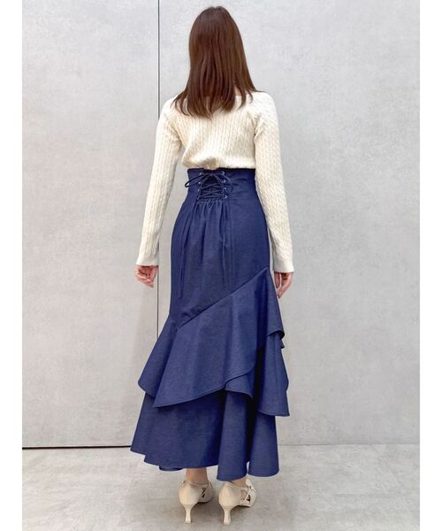 dazzlin（ダズリン）の「バックレースアップアシメマーメイドスカート（スカート・レディース・その他1/ブラック/インディゴブルー/その他・SMALL/MEDIUM）」の15枚目の写真