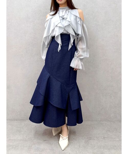 dazzlin（ダズリン）の「バックレースアップアシメマーメイドスカート（スカート・レディース・その他1/ブラック/インディゴブルー/その他・SMALL/MEDIUM）」の17枚目の写真