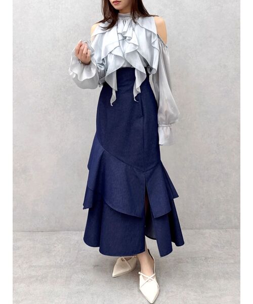 dazzlin（ダズリン）の「バックレースアップアシメマーメイドスカート（スカート・レディース・その他1/ブラック/インディゴブルー/その他・SMALL/MEDIUM）」の18枚目の写真