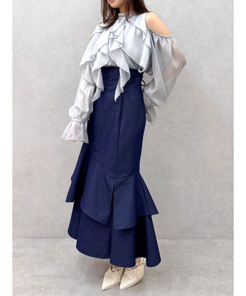 dazzlin（ダズリン）の「バックレースアップアシメマーメイドスカート（スカート・レディース・その他1/ブラック/インディゴブルー/その他・SMALL/MEDIUM）」の19枚目の写真