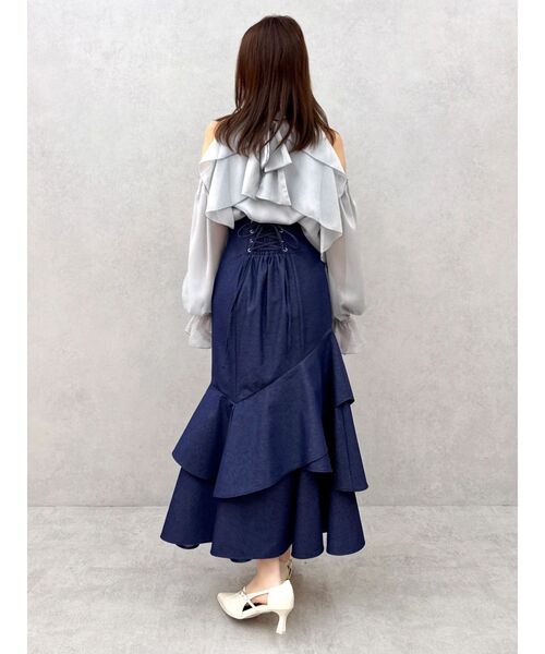 dazzlin（ダズリン）の「バックレースアップアシメマーメイドスカート（スカート・レディース・その他1/ブラック/インディゴブルー/その他・SMALL/MEDIUM）」の20枚目の写真