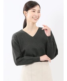 m.f.editorial | 【ストレッチ ハンドウォッシャブル】タカキューレディース ミラノ Vネック ニットプルオーバー(ニット/セーター)