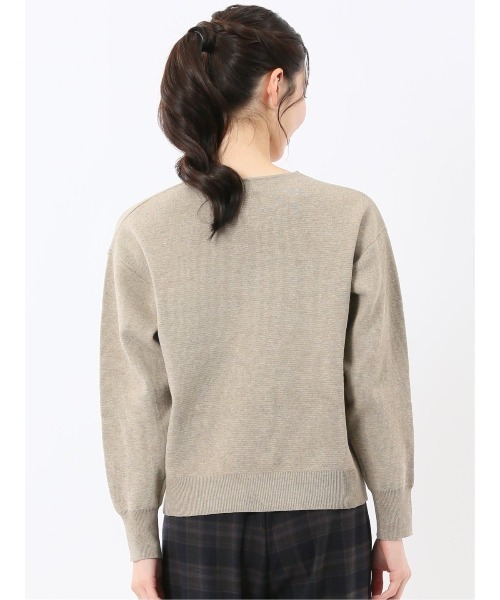 m.f.editorial(エムエフエディトリアル)の「【ストレッチ ハンドウォッシャブル】タカキューレディース ミラノ Vネック ニットプルオーバー(ニット/セーター・レディース・グリーン/ベージュ/グレー・MEDIUM/LARGE)」の7枚目の写真
