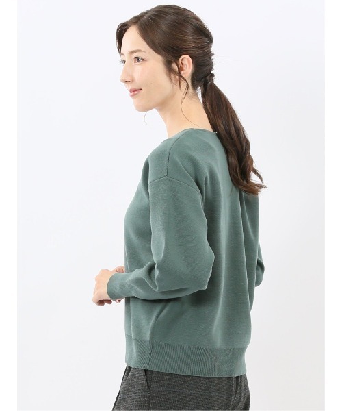 m.f.editorial(エムエフエディトリアル)の「【ストレッチ ハンドウォッシャブル】タカキューレディース ミラノ Vネック ニットプルオーバー(ニット/セーター・レディース・グリーン/ベージュ/グレー・MEDIUM/LARGE)」の16枚目の写真