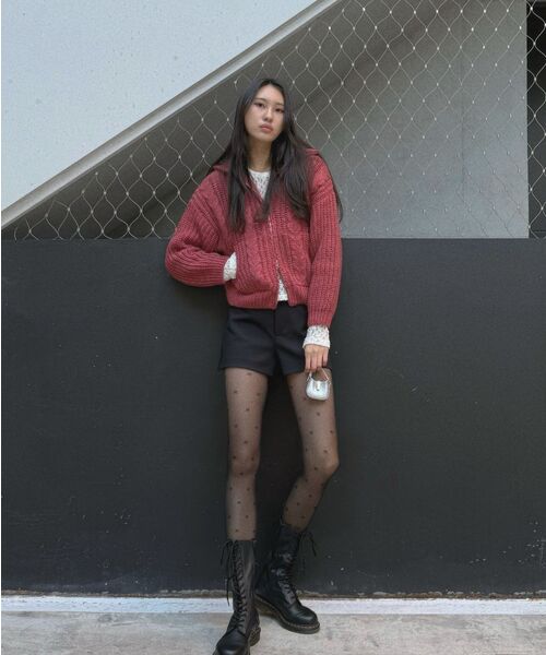 ROSEFRANTZ（ロゼフランツ）の「Two-way Twist Knit Zip-up [Ivory]（カーディガン/ボレロ・レディース・アイボリー・FREE）」の3枚目の写真