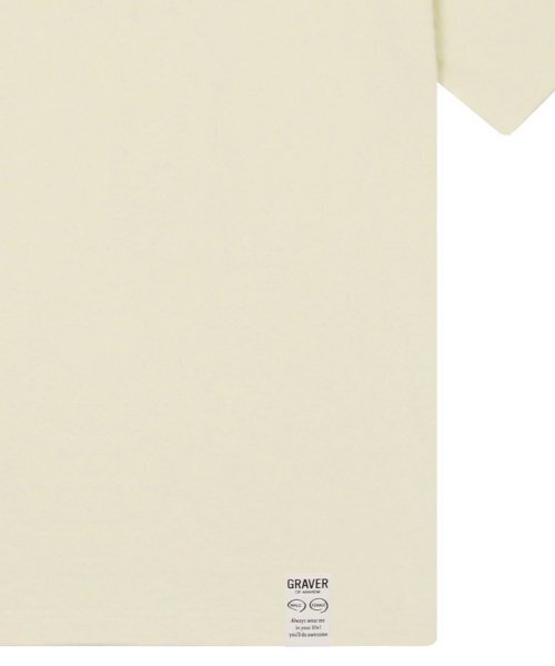 GRAVER（グレーバー）の「[ユニセックス]イエローシーリングスモールドローイングスマイル半袖Tシャツ_サンドベージュ（Tシャツ/カットソー・レディース・ベージュ・X-LARGE/SMALL/MEDIUM/LARGE）」の5枚目の写真