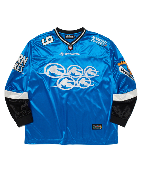WKNDRS(ウィーキャンドース)の「KELLOGGS SKI TEAM JERSEY (BLUE)(Tシャツ/カットソー・レディース・その他・MEDIUM/LARGE/X-LARGE)」の1枚目の写真