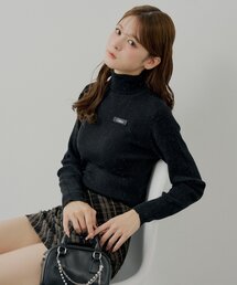 Chico | 胸ロゴラメタートルニット(ニット/セーター)