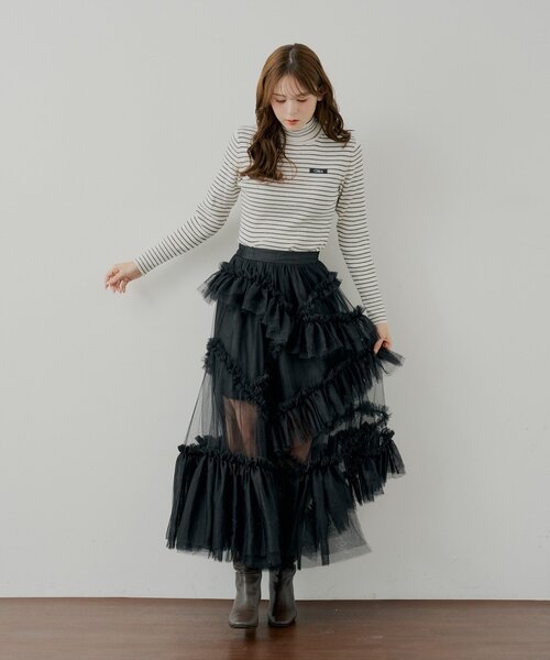 Chico（チコ）の「胸ロゴラメタートルニット（ニット/セーター・レディース・ピンク/ホワイト系その他3/グレー/ホワイト系その他2/アイボリー/ブラック・FREE）」の15枚目の写真