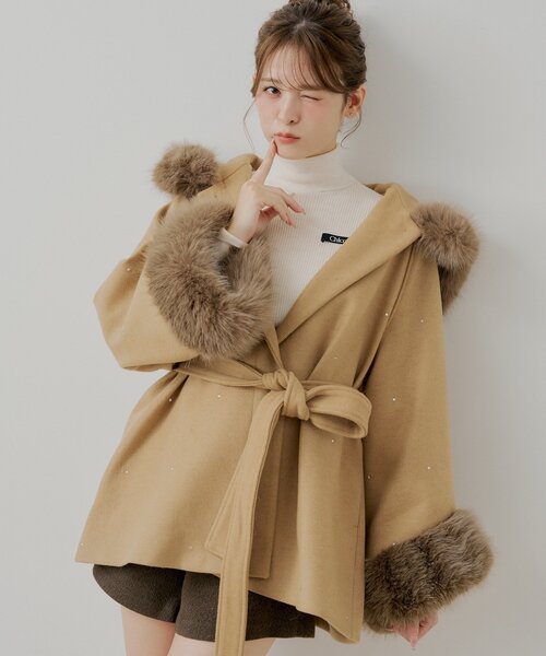 Chico（チコ）の「胸ロゴラメタートルニット（ニット/セーター・レディース・ピンク/ホワイト系その他3/グレー/ホワイト系その他2/アイボリー/ブラック・FREE）」の22枚目の写真