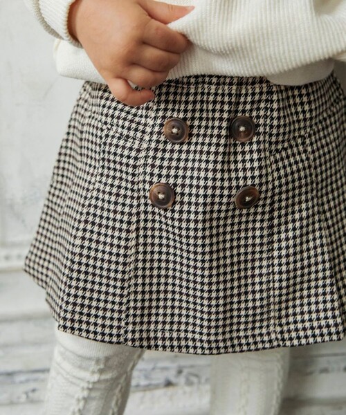 BRANSHES（ブランシェス）の「前ボタン起毛プリーツスカート（スカート・キッズ・ブラウン/グレー・80/110/130/150/100/140/90/120）」の21枚目の写真