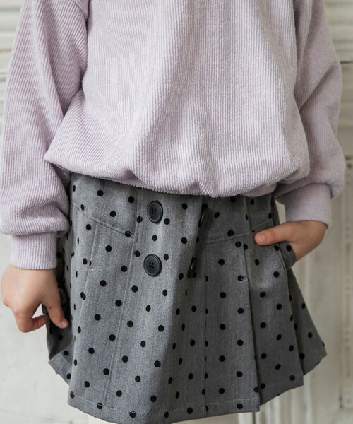 BRANSHES（ブランシェス）の「前ボタン起毛プリーツスカート（スカート・キッズ・ブラウン/グレー・80/110/130/150/100/140/90/120）」の10枚目の写真