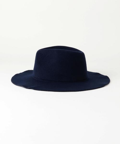 green label relaxing（グリーンレーベルリラクシング）の「GLRフェルトライクブリムハット②◆（ハット・キッズ・ベージュ/ネイビー・52cm/54cm）」の3枚目の写真