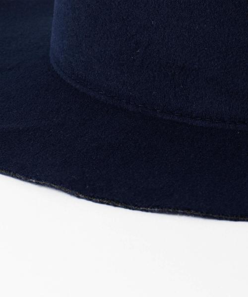 green label relaxing（グリーンレーベルリラクシング）の「GLRフェルトライクブリムハット②◆（ハット・キッズ・ベージュ/ネイビー・52cm/54cm）」の5枚目の写真
