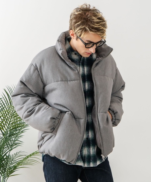 Blue Standard (ブルースタンダード)の「【Blue Standard/ブルースタンダード】ウールタッチ ヘリンボーン ファイバーダウンジャケット 軽量 大人カジュアル(ダウンジャケット/コート・メンズ・ブラック/グレー・LARGE/MEDIUM/X-LARGE)」の14枚目の写真