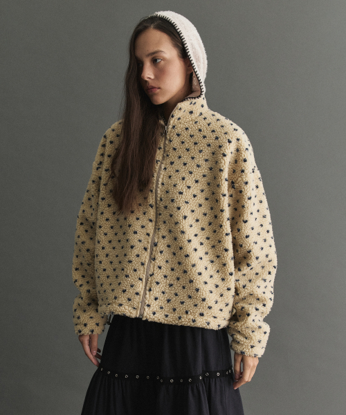 DEARSTALKER(ディアストーカー)の「STELLA FLEECE JACKET - DOT BEIGE(その他アウター・レディース・その他・FREE)」の1枚目の写真