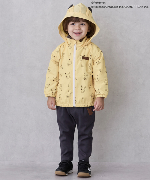 petit main（プティマイン）の「【モンポケ】ウィンブレ（ナイロンジャケット・キッズ・イエロー/ネイビー・90cm/110cm/80ｃｍ/120cm/100cm）」の6枚目の写真