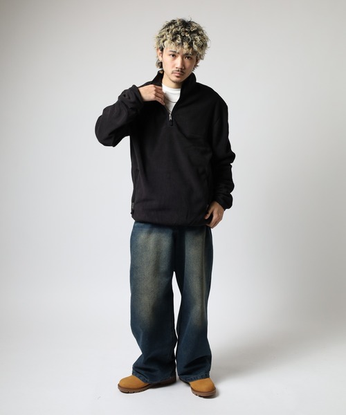 GUESS JEANS（ゲスジーンズ）の「GUESS JEANS ハーフジップスウェットプルオーバー（スウェット・メンズ・ブラック・S/XL/L/M）」の14枚目の写真