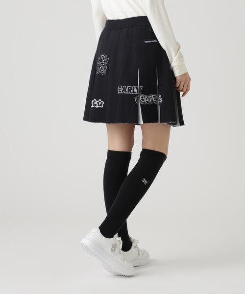 PEARLY GATES(パーリーゲイツ)の「【PEARLY GATES】14GダブルJQ×ワッペン風ニットプリーツスカート(スカート・レディース・ホワイト/ネイビー/ベージュ・SMALL/MEDIUM/LARGE)」の12枚目の写真