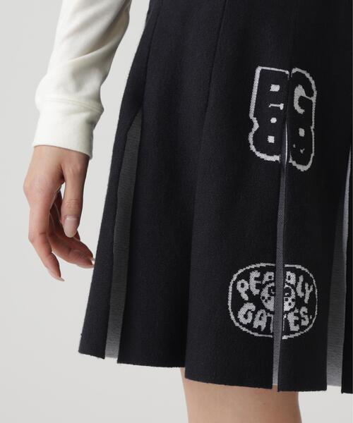 PEARLY GATES(パーリーゲイツ)の「【PEARLY GATES】14GダブルJQ×ワッペン風ニットプリーツスカート(スカート・レディース・ホワイト/ネイビー/ベージュ・SMALL/MEDIUM/LARGE)」の15枚目の写真