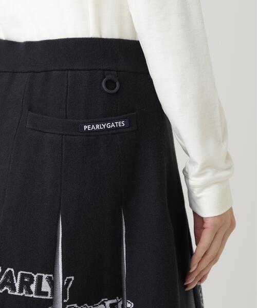 PEARLY GATES(パーリーゲイツ)の「【PEARLY GATES】14GダブルJQ×ワッペン風ニットプリーツスカート(スカート・レディース・ホワイト/ネイビー/ベージュ・SMALL/MEDIUM/LARGE)」の16枚目の写真