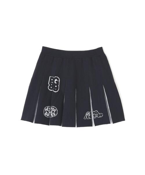 PEARLY GATES(パーリーゲイツ)の「【PEARLY GATES】14GダブルJQ×ワッペン風ニットプリーツスカート(スカート・レディース・ホワイト/ネイビー/ベージュ・SMALL/MEDIUM/LARGE)」の17枚目の写真