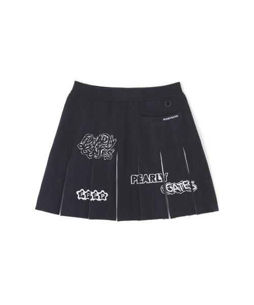 PEARLY GATES(パーリーゲイツ)の「【PEARLY GATES】14GダブルJQ×ワッペン風ニットプリーツスカート(スカート・レディース・ホワイト/ネイビー/ベージュ・SMALL/MEDIUM/LARGE)」の18枚目の写真