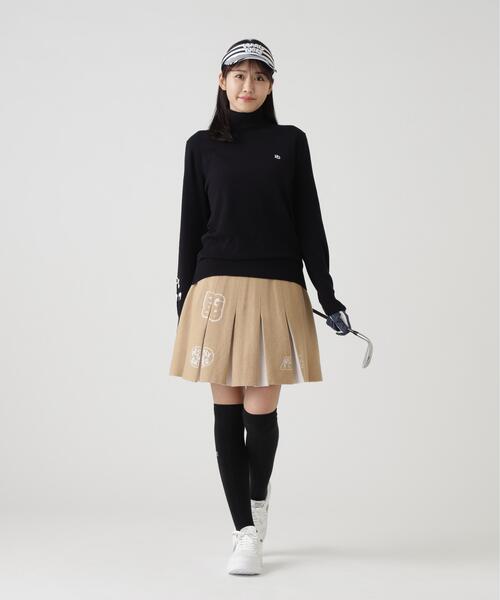 PEARLY GATES(パーリーゲイツ)の「【PEARLY GATES】14GダブルJQ×ワッペン風ニットプリーツスカート(スカート・レディース・ホワイト/ネイビー/ベージュ・SMALL/MEDIUM/LARGE)」の22枚目の写真