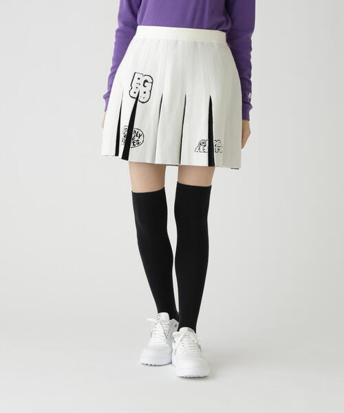 パーリーゲイツ　ニットモノグラムスカート PEARLY GATES（パーリーゲイツ）の「【PEARLY GATES】ニットスカート